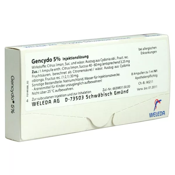 Gencydo 5% Injektionslösung 8 St
