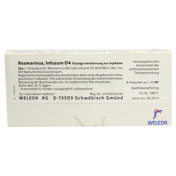 Rosmarinus D 4 Ampullen 8X1 ml