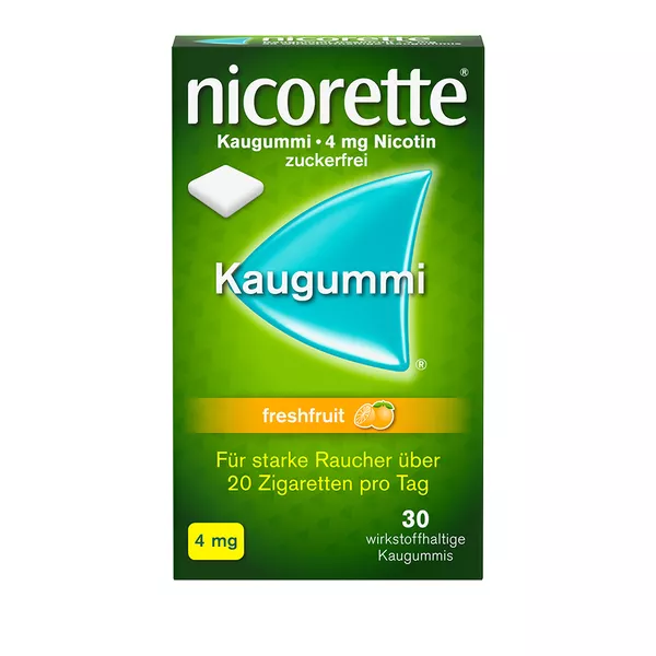 nicorette Kaugummi 4 mg freshfruit - Jetzt 20% Rabatt sichern* 30 St