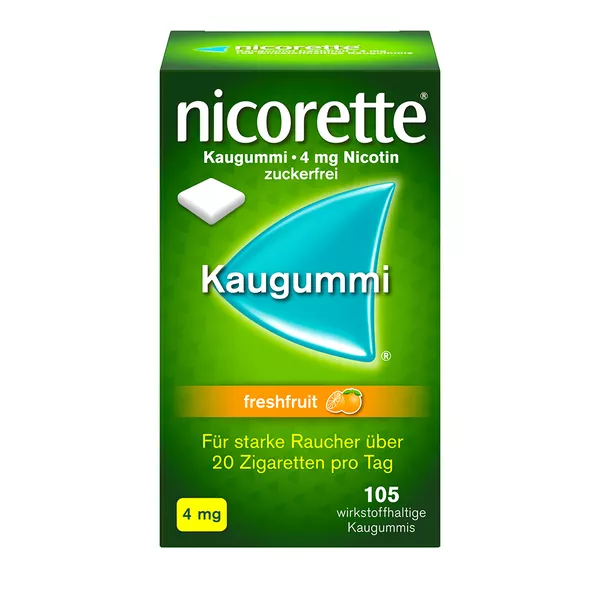 nicorette Kaugummi 4 mg freshfruit - Jetzt bis zu 10 Rabatt sichern*, 105 St.