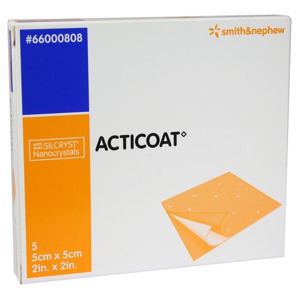 Acticoat 5x5 cm antimikrobielle Wundaufl 5 St