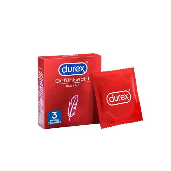 «Gefühlsecht Classic» hauchzarte Markenkondome (3 Kondome) 3 St