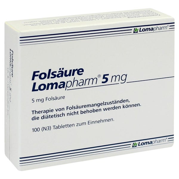 Folsäure Lomapharm 5 mg Tabletten 100 St