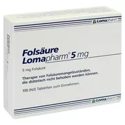 Produktabbildung: Folsäure Lomapharm 5 mg Tabletten 100 St