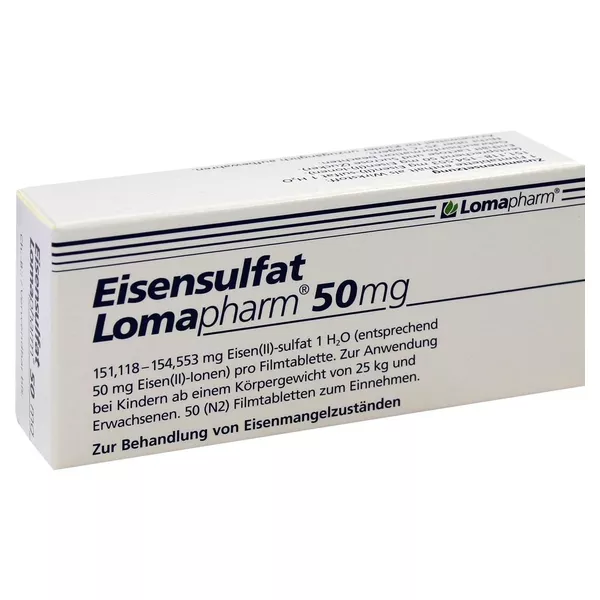 Eisensulfat Lomapharm 50 mg Filmtablette 50 St