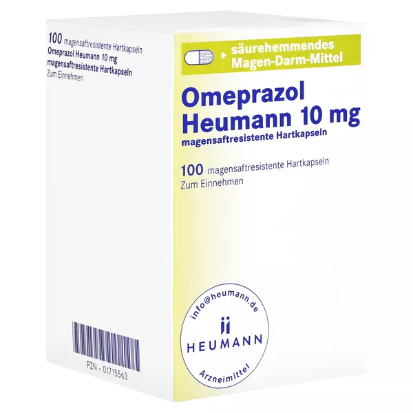 OMEPRAZOL Heumann 10 mg magensaftres.Hartkapseln 100 St