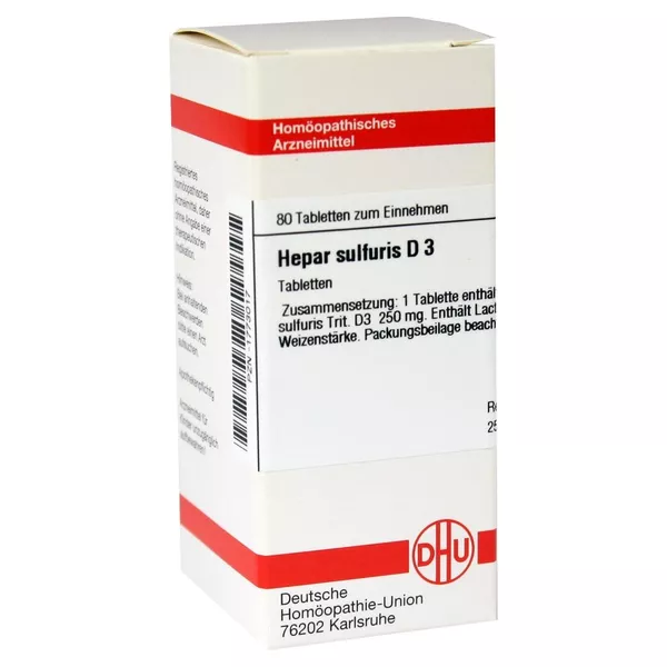 Hepar Sulfuris D 3 Tabletten 80 St
