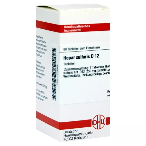Hepar Sulfuris D 12 Tabletten 80 St
