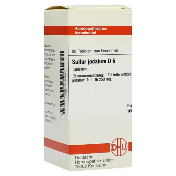 Sulfur Jodatum D 6 Tabletten 80 St