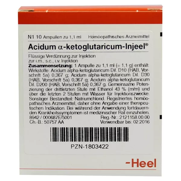 Acidum Alpha-ketoglutaricum Injeel Ampul 10 St