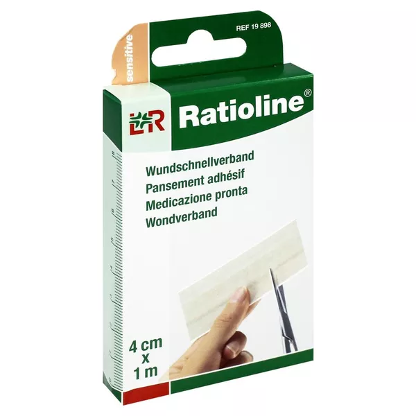 Ratioline Sensitive Wundschnellverband 4 cm x 1 m 1 St