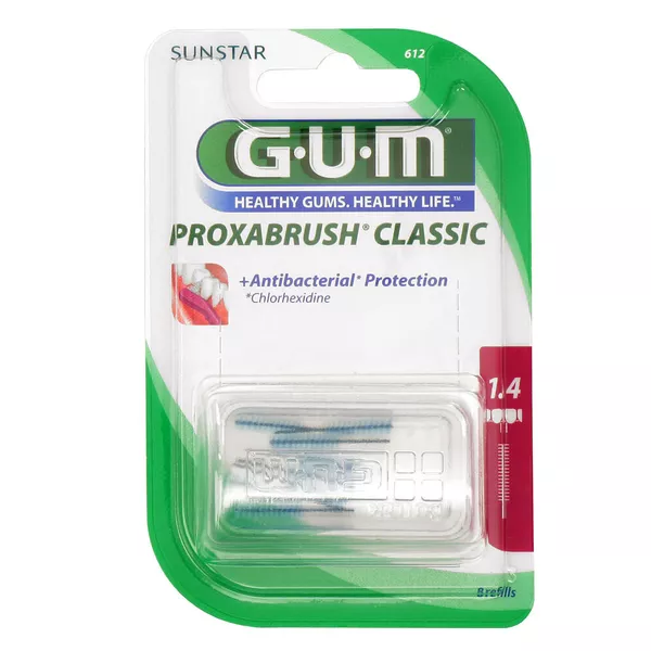 GUM Proxabrush Ersatzbürsten 0,7 mm Kerz 8 St