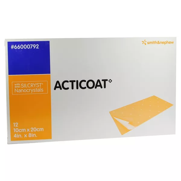 Acticoat 10x20 cm antimikrobielle Wundau 12 St