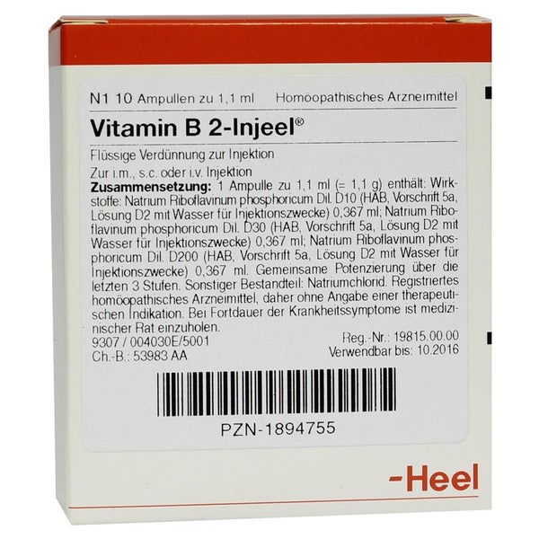 Vitamin B2 Injeel Ampullen 10 St