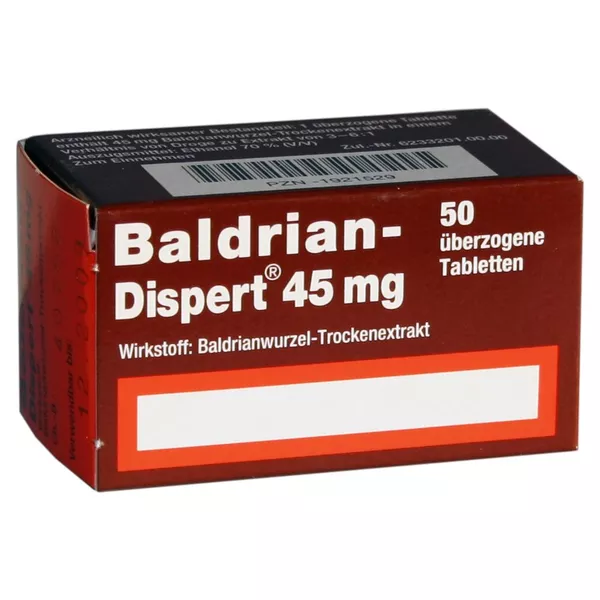 Baldrian Dispert 45 mg überzogene Tablet 50 St