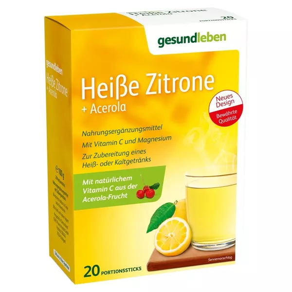 Gesund Leben Heiße Zitrone+Acerola Pulve 20 St
