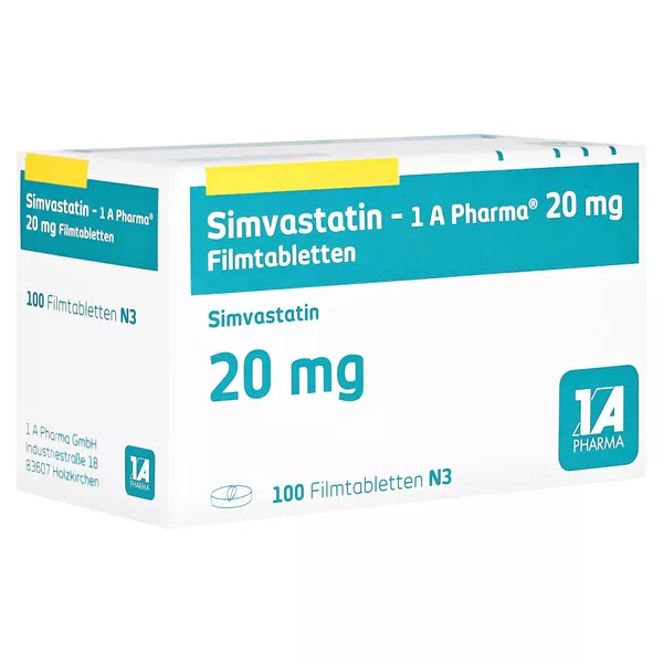SIMVASTATIN-1A Pharma 20 mg Filmtabletten 100 St
