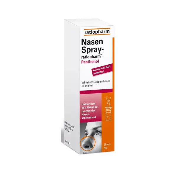 Nasenspray ratiopharm Panthenol konservierungsmittelfrei, 20 ml