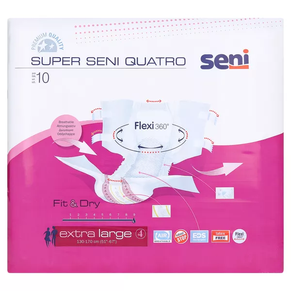 Super SENI Quatro Inkontinenzslip XL 10 St