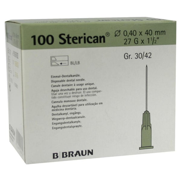 Sterican Dentalkan.luer 0,4x40 mm 100 St
