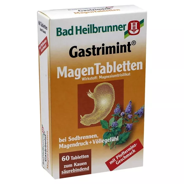 BAD Heilbrunner Gastrimint Magen Tablett 60 St