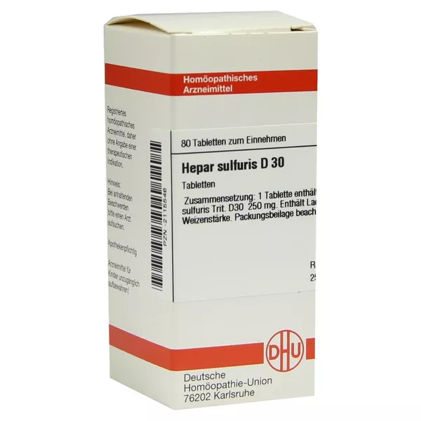 Hepar Sulfuris D 30 Tabletten 80 St
