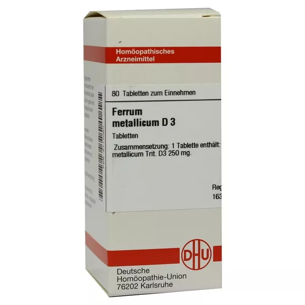 Ferrum Metallicum D 3 Tabletten 80 St