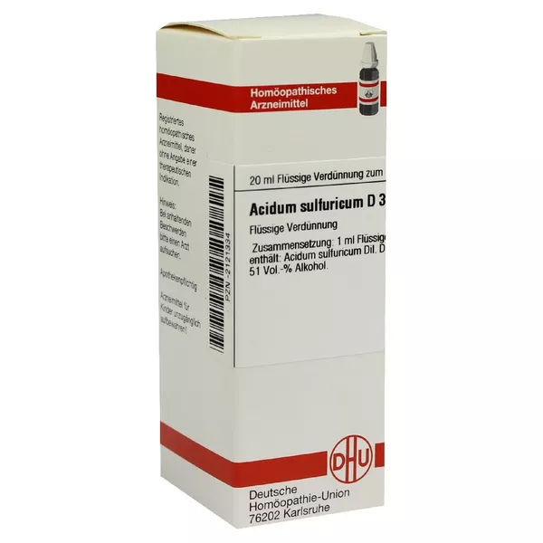 Acidum Sulfuricum D 3 Dilution 20 ml