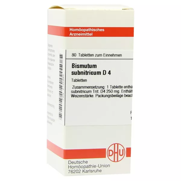 Bismutum Subnitricum D 4 Tabletten 80 St