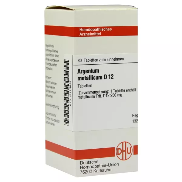 Argentum Metallicum D 12 Tabletten 80 St