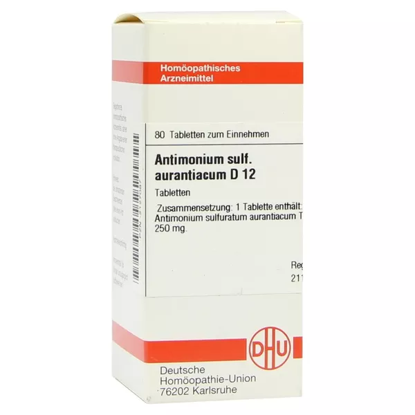 Antimonium Sulfuratum Aurantiacum D 12 T 80 St