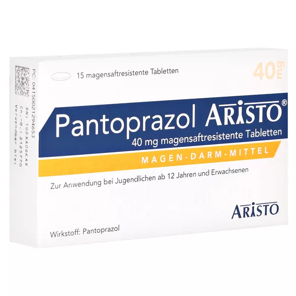 PANTOPRAZOL Aristo 40 mg magensaftres.Tabletten 15 St