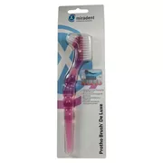 Produktabbildung: Miradent Prothesenbürste Protho Brush De Luxe  pink transaprent 1 St