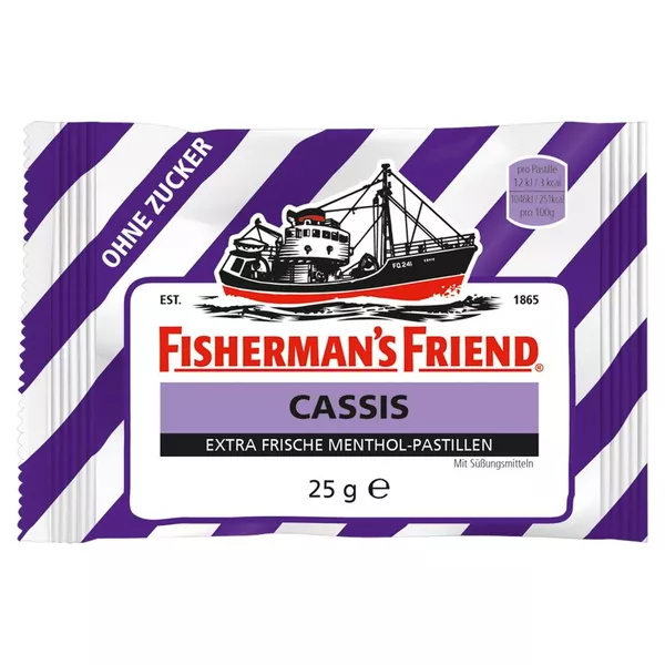 Fishermans Friend Cassis ohne Zucker Pas 25 g