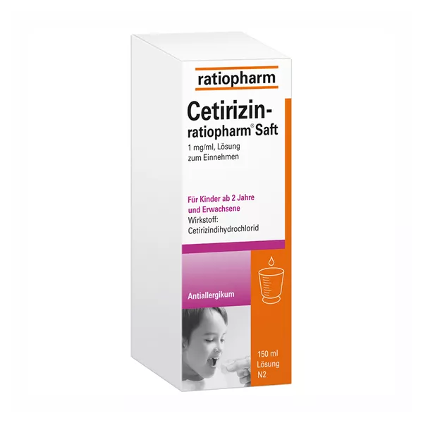 Cetirizin ratiopharm Saft, 150 ml