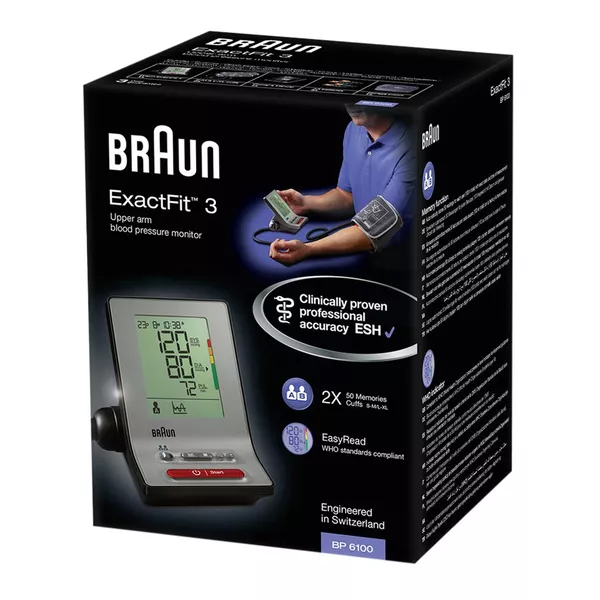 Braun Blutdruckmessgerät Exactfit3 Oberarm-Blutdruckmessgerät 1 St