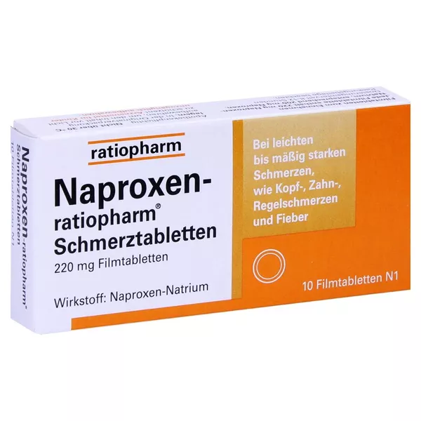 Naproxen ratiopharm Schmerztabletten, 10 St.