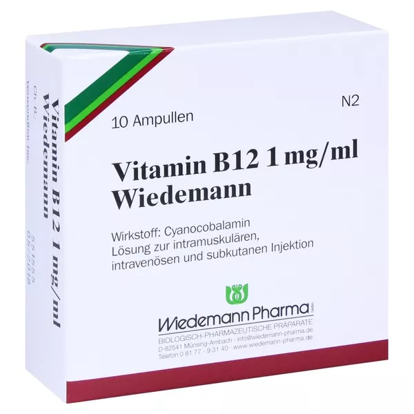 Vitamin B12 Wiedemann 1 mg/ml Injektions 10 St