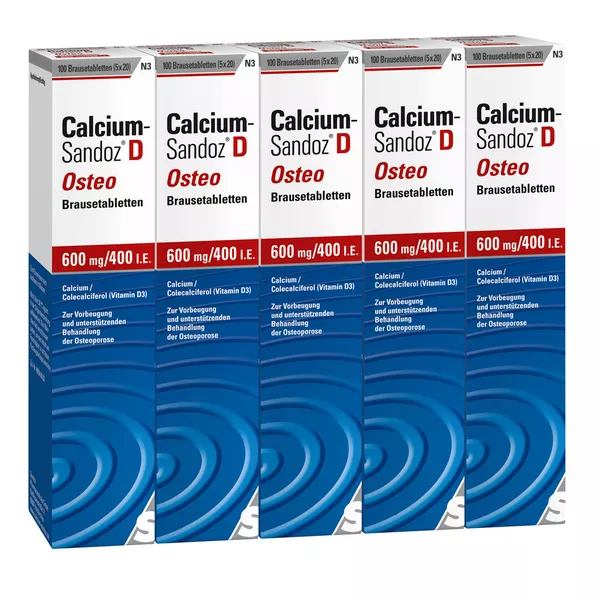 Calcium Sandoz D Osteo 600 mg/400 I.E., 100 St.