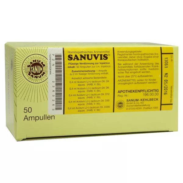Sanuvis Injektion Ampullen 50X2 ml
