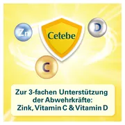 CETEBE Abwehr plus Mit Vitamin C, D und Zink 60 St