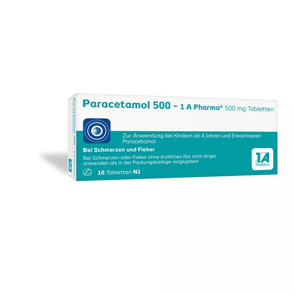 Paracetamol 500-1 A Pharma Tabletten, 10 St.