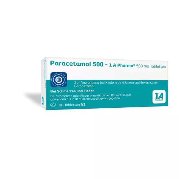Paracetamol 500-1 A Pharma Tabletten, 20 St.