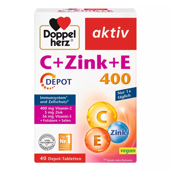 Doppelherz aktiv C + Zink + E 400 Depot 40 St
