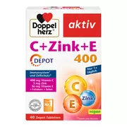 Produktabbildung: Doppelherz aktiv C + Zink + E 400 Depot 40 St