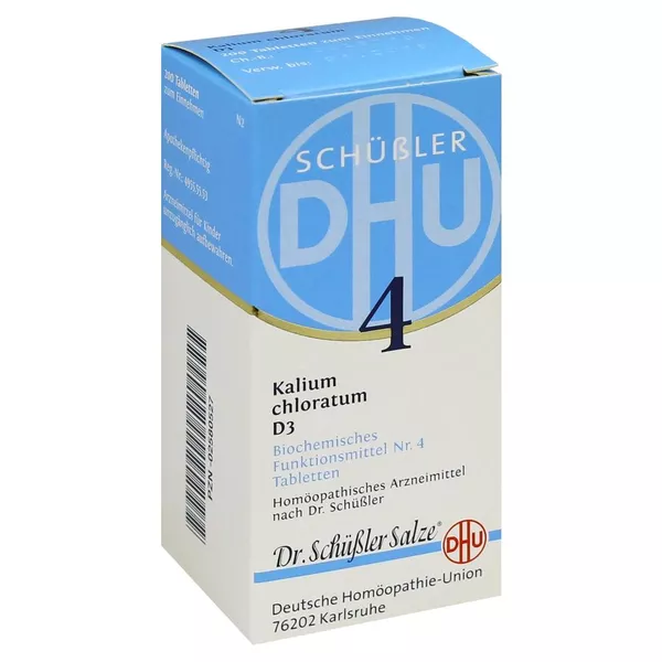 DHU Schüßler-Salz Nr. 4 Kalium chloratum D3, 200 St.