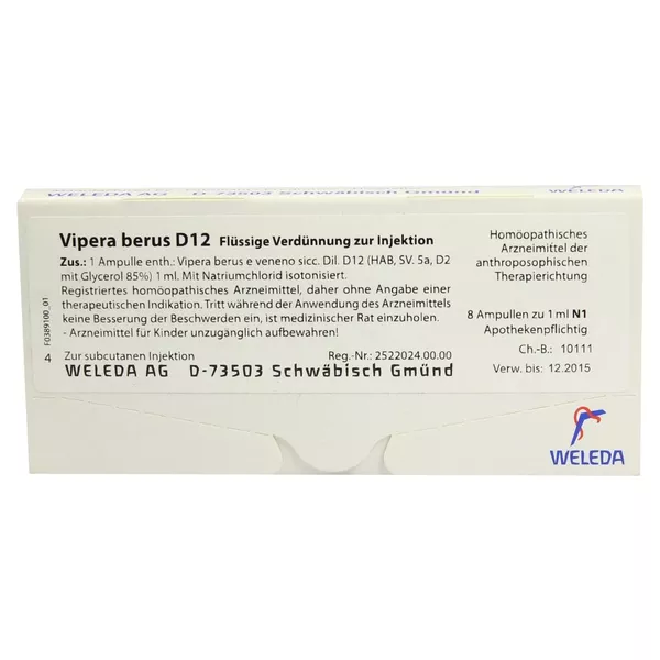 Vipera Berus D 12 Ampullen 8X1 ml
