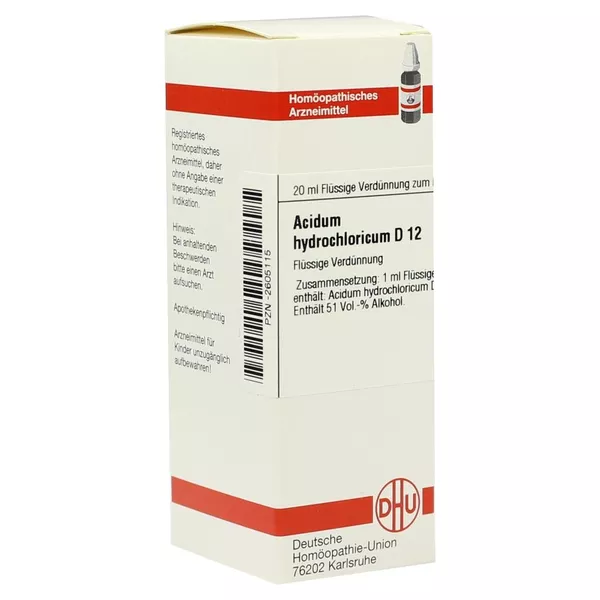 Acidum Hydrochloricum D 12 Dilution 20 ml