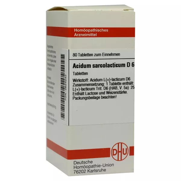 Acidum Sarcolacticum D 6 Tabletten 80 St