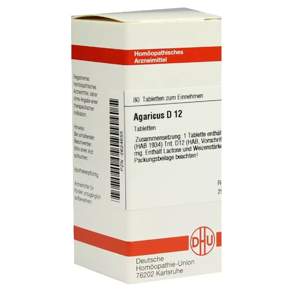 Agaricus D 12 Tabletten 80 St